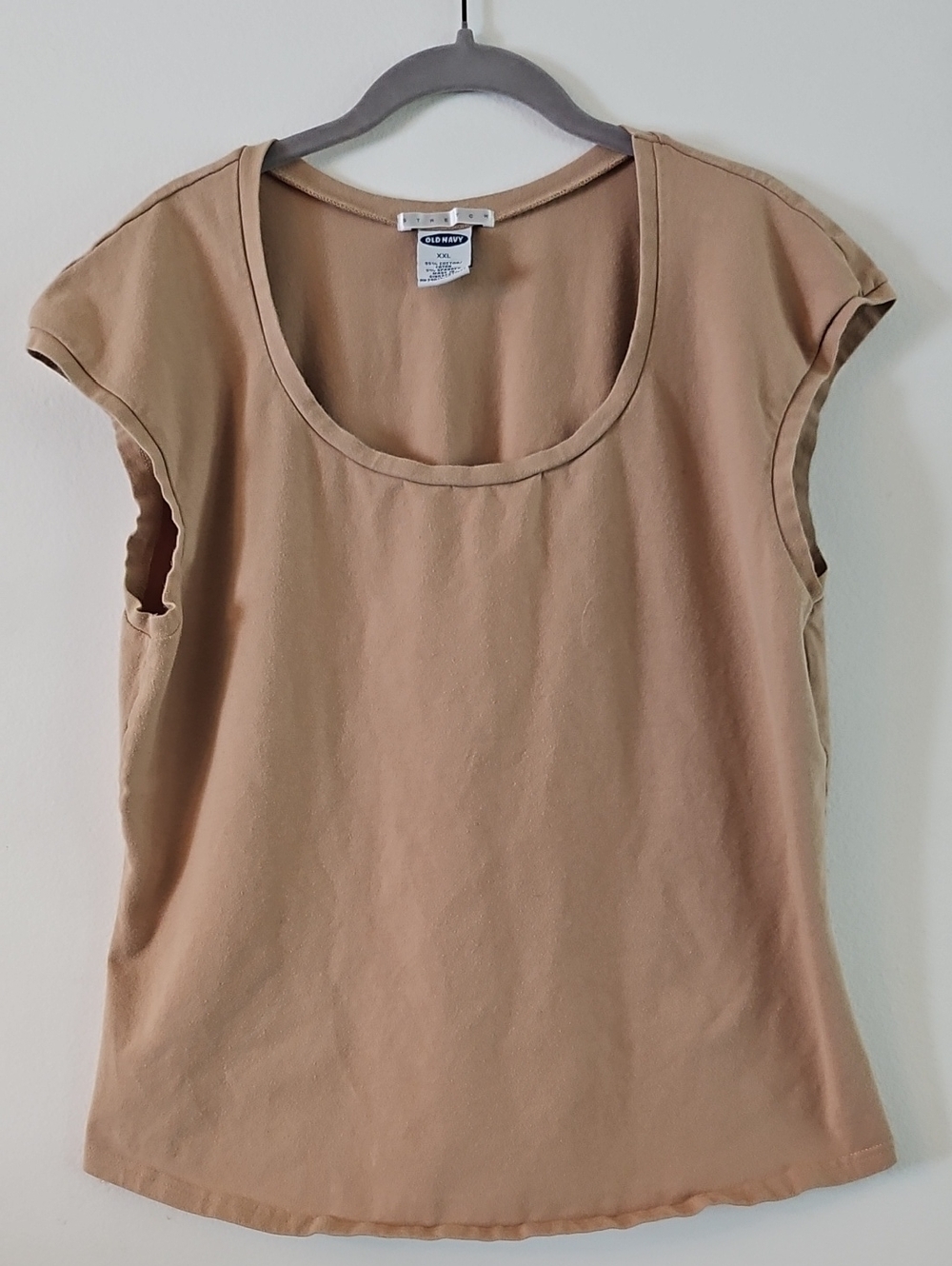 XXL Women's Old Navy Beige Scoop Neck Sleeveless Top
